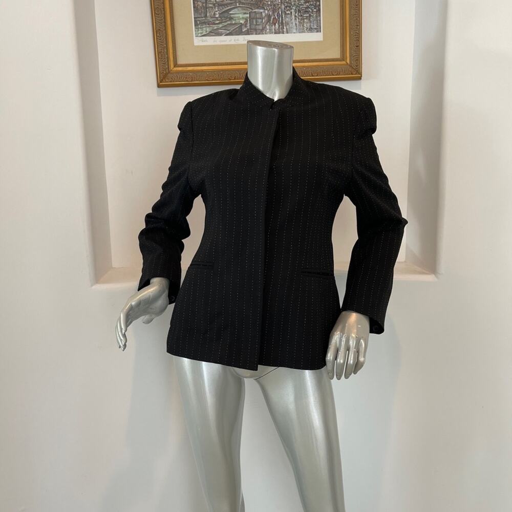 IRENE VAN RYB Women Blazer/Jacket Black Pinstripes Size IT 40